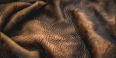 Vintage nubuck leather texture. Warm patina adds authenticity to the antique backdrop AI Image photo