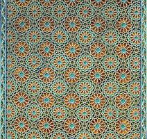 geométrico tradicional islámico ornamento. fragmento de un cerámico mosaico. foto