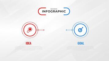 dos paso infografía etiqueta diseño modelo vector