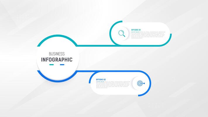 Two Step Infographic label design template with line icons. process steps diagram, presentations, workflow layout, banner, flow chart, info graph illustration.