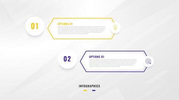 Two Step Infographic label design template with line icons. process steps diagram, presentations, workflow layout, banner, flow chart, info graph illustration. vector