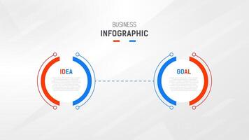 Two Step Infographic label design template vector