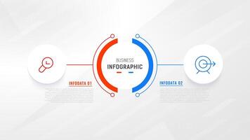 Two Step Infographic label design template vector