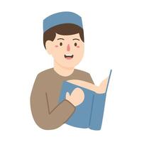 Person Reading a Book illustration vector