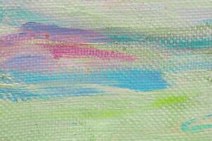 Colorful abstract oil painting art background. Texture of canvas and oil. photo