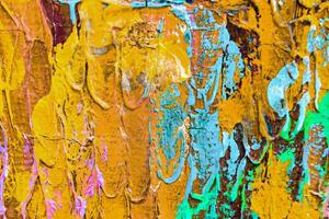 Colorful abstract oil painting art background. Texture of canvas and oil. photo