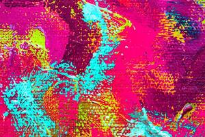 Colorful abstract oil painting art background. Texture of canvas and oil. photo