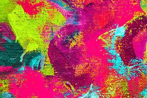 Colorful abstract oil painting art background. Texture of canvas and oil. photo