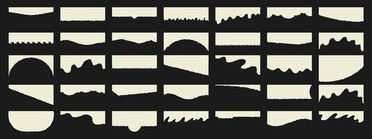 Set of torn or ripped paper sheet vector