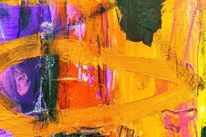 Colorful abstract oil painting art background. Texture of canvas and oil. photo