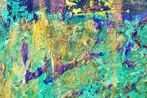 Colorful abstract oil painting art background. Texture of canvas and oil. photo