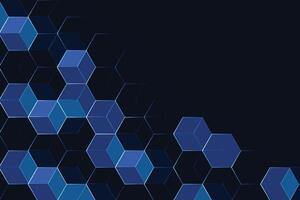 Abstract hexagonal molecular structures in technology background and science style. Medical design vector