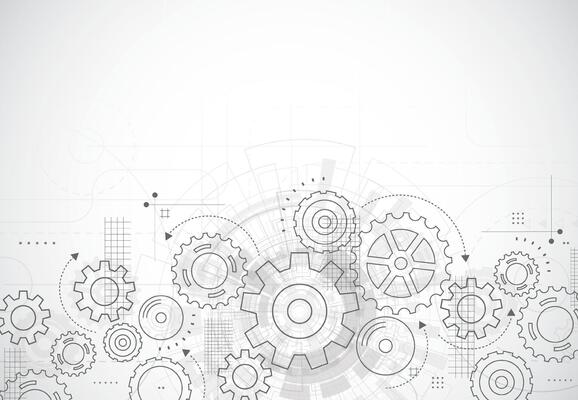 Abstract gear wheel mechanism background. Machine technology. illustration