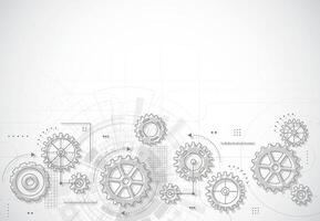 Abstract gear wheel mechanism background. Machine technology vector