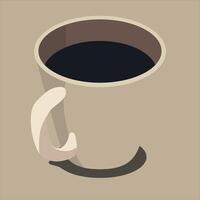 Coffee cup on brown background vector