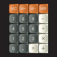 Decorative calculator button vector