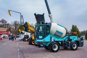 Tashkent, Uzbekistan - March 14, 2023 Various construction equipment at an open-air. photo