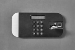 Electronic safe lock with numeric keypad. photo