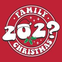 familia Navidad, familia Navidad 2024, 2025, 2026, alegre Navidad t camisa diseño, linda retro fiesta Navidad logo, 2024, 2025 familia Navidad camisa, alegre Navidad camiseta imprimir, contento nuevo año. vector