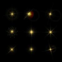 brillante estrella ligero rayos brillante partículas especial efecto vector