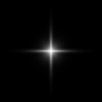 Glare star on black. Light flashes. transparent elements with glow effect vector