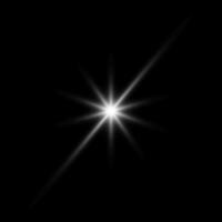 Glare star on black. Light flashes. transparent elements with glow effect vector