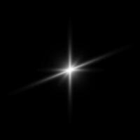 Glare star on black. Light flashes. transparent elements with glow effect vector
