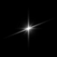 Glare star on black. Light flashes. transparent elements with glow effect vector