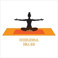 internacional día de yoga icono logo diseño vector