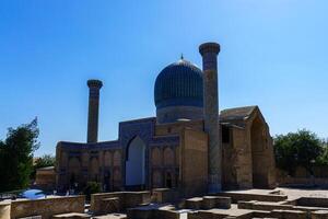 Samarkand, Uzbekistan - September 27, 2023 Gur-Emir Mausoleum of Tamerlane in a daytime, Samarkand, Uzbekistan. photo