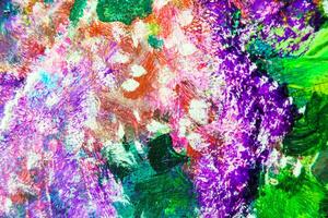 Colorful abstract oil painting art background. Texture of canvas and oil. photo