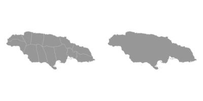 Jamaica mapa con administrativo divisiones ilustración. vector