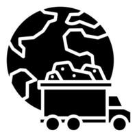 global crudo material abastecimiento icono línea ilustración vector