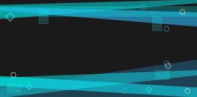 Modern black background blue rectangle abstract futuristic vector