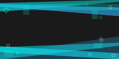 Modern black background blue rectangle abstract futuristic vector