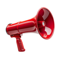 Red megaphone on isolated transparent background png