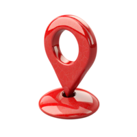 Red location icon 3d style on isolated transparent background png
