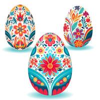 ilustración de un decorado Pascua de Resurrección huevo vector