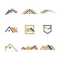 Roof real estate logo collection set no. 4 vector