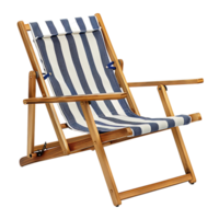 Beach chair on isolated transparent background png