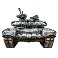 Military tank on isolated transparent background png