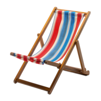 Beach chair on isolated transparent background png