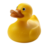 Rubber duck on isolated transparent background png