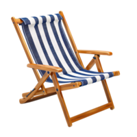 Beach chair on isolated transparent background png