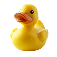 Rubber duck on isolated transparent background png