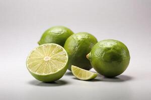 lime on grey background photo