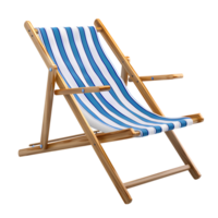 Beach chair on isolated transparent background png