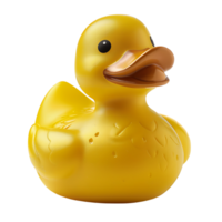 Rubber duck on isolated transparent background png