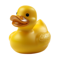 Rubber duck on isolated transparent background png