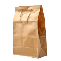 Paper bag for mockup on isolated transparent background png